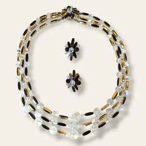 V. 3-String AB Crystal Demi Parure